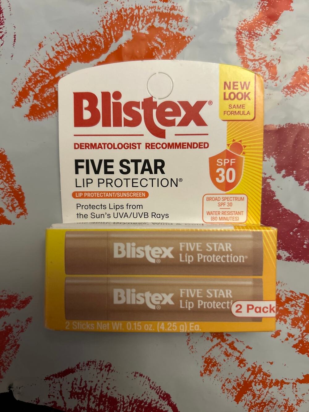 New Blistex 2pk Five Star Lip Protection Sunscreen SPF 30🌞 Lip Balm 0.15oz each